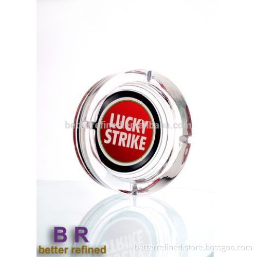 Glass ashtray with logo printing